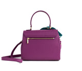 Gunas New York Cottontail Purple Vegan Leather Satchel Bag