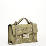 SUSU The Hollywood Leather Crossbody Bag Sage Green