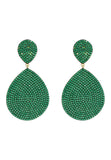 Latelita London Monte Carlo Earrings Gold Emerald Zircon