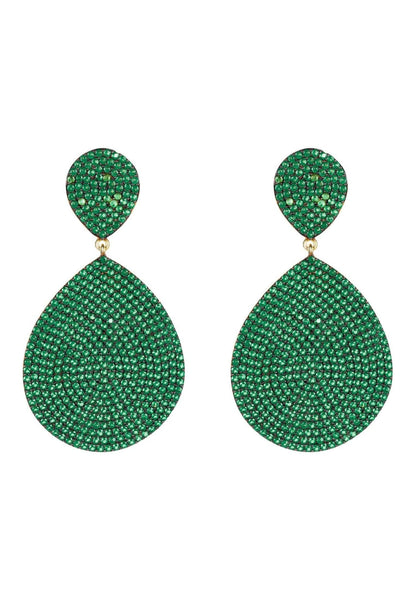 Latelita London Monte Carlo Earrings Gold Emerald Zircon