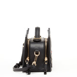 SUSU Leather Cat Bag Black Crossbody