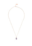 Latelita London Pisa Mini Teardrop Necklace Rosegold Amethyst