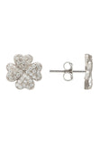 Latelita London Four Leaf Clover Stud Earrings Silver