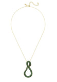 Latelita London Asp Snake Pendant Necklace Gold Emerald