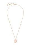 LAtelita London Petite Drop Necklace Rosegold Rose Quartz