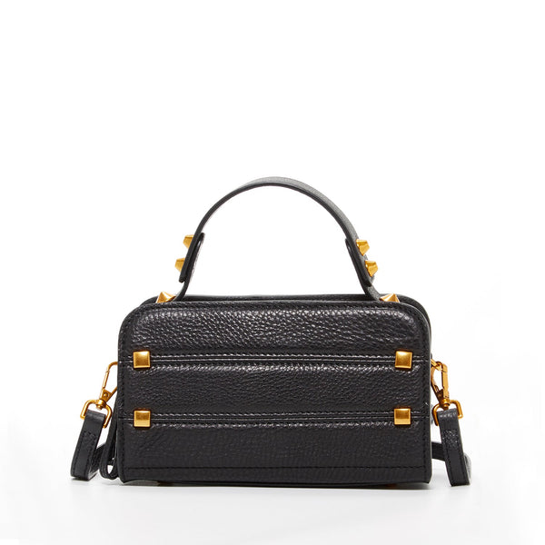 SUSU Black Leather Crossbody Bag