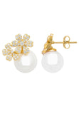 Latelita London Bouquet and Pearl Stud Earrings Gold