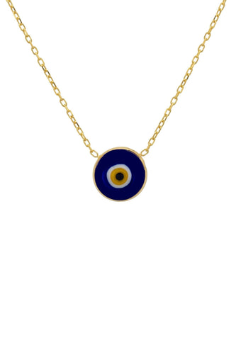 Latelita London Evil Eye Enamel Pendant Necklace Gold