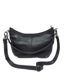 STITCH & HIDE LEATHER FRANKIE MINI SHOULDER BAG BLACK - FREE WALLET POUCH
