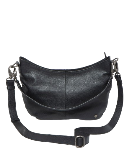 STITCH & HIDE LEATHER FRANKIE MINI SHOULDER BAG BLACK - FREE WALLET POUCH