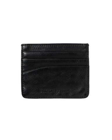 STITCH & HIDE LEATHER CLOVELLY CARD HOLDER BLACK