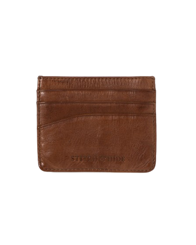 STITCH & HIDE LEATHER CLOVELLY CARD HOLDER Saddle Brown