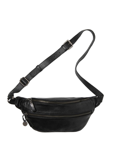 STITCH & HIDE LEATHER NEWTOWN SHOULDER CROSSBODY sling BAG BLACK - FREE WALLET POUCH
