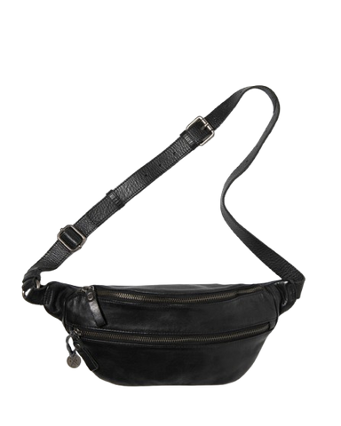 STITCH & HIDE LEATHER NEWTOWN SHOULDER CROSSBODY sling BAG BLACK - FREE WALLET POUCH