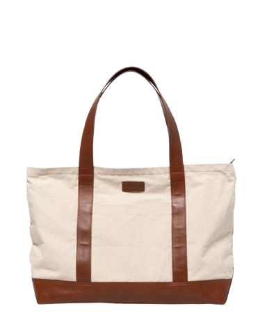 STITCH & HIDE THE SHOPPER CLASSIC TOTE Natural Beige Brown - FREE WALLET